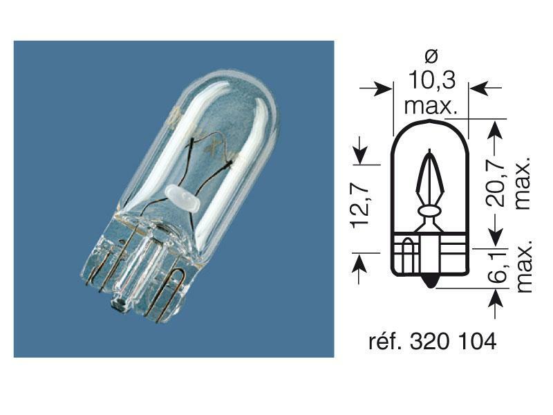 OSRAM Original Line W3W Glühlampen 12V 3W - x10