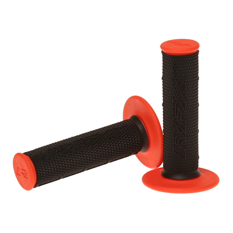 RFX Pro Zwei-Komponenten-Griffe Schwarz Mitte (Schwarz/Orange) Paar