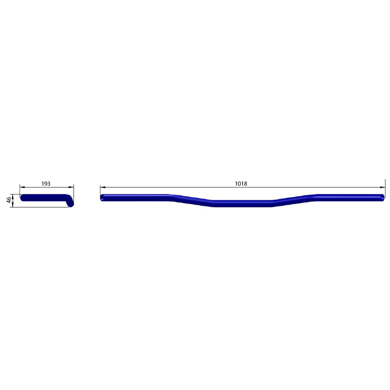 HIGHSIDER pro Wide Bar L11, 1 Zoll, 95 -D, verchromt