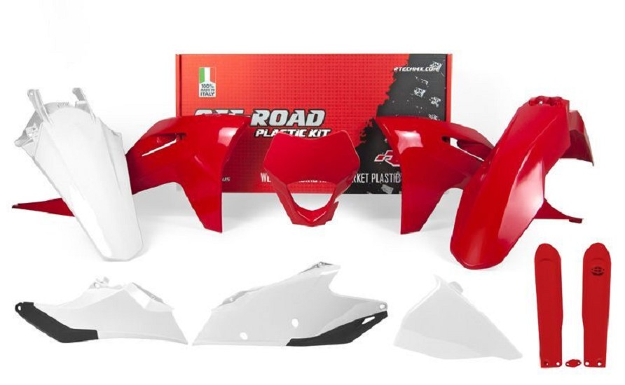 RACETECH Plastic Kit - Red/White Gas Gas EC/EC-F RACETECH Plastic Kit - Red/White Gas Gas EC/EC-F