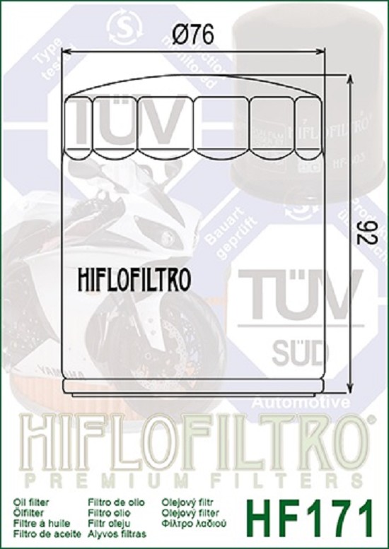 Hiflo Ölfilter HF171C Chrom