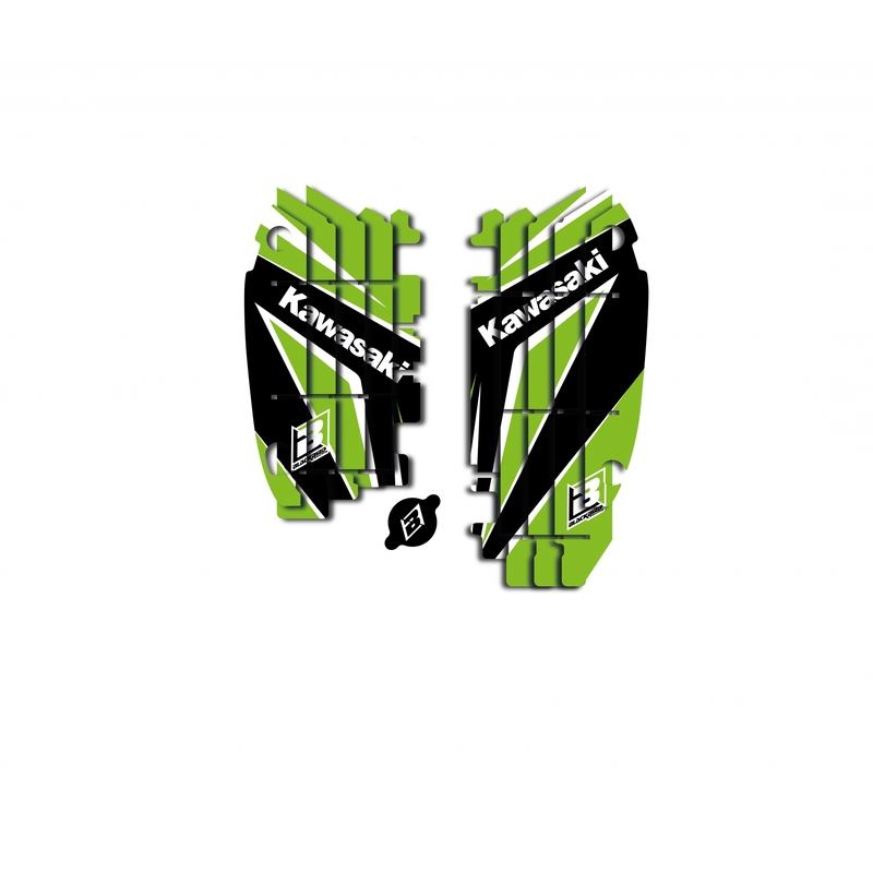 BLACKBIRD Dream Graphic 4 Kühlerlamellen Grafik-Kit passend für Kawasaki KXF BLACKBIRD Dream Graphic 4 Kühlerlamellen Grafik-Kit passend für Kawasaki KXF