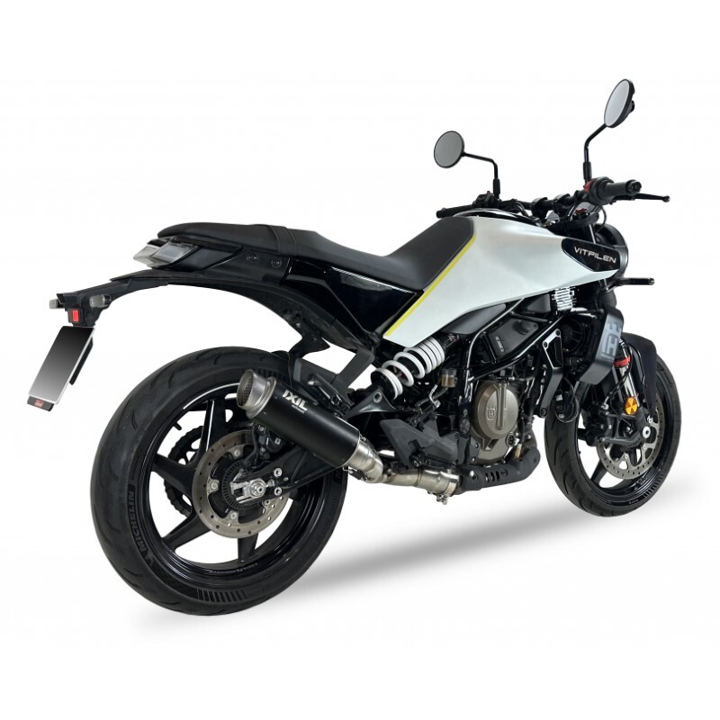 IXIL RC3B Edelstahl-Endschalldämpfer Schwarz passend für KTM Duke 125/390 24-, E-geprüft