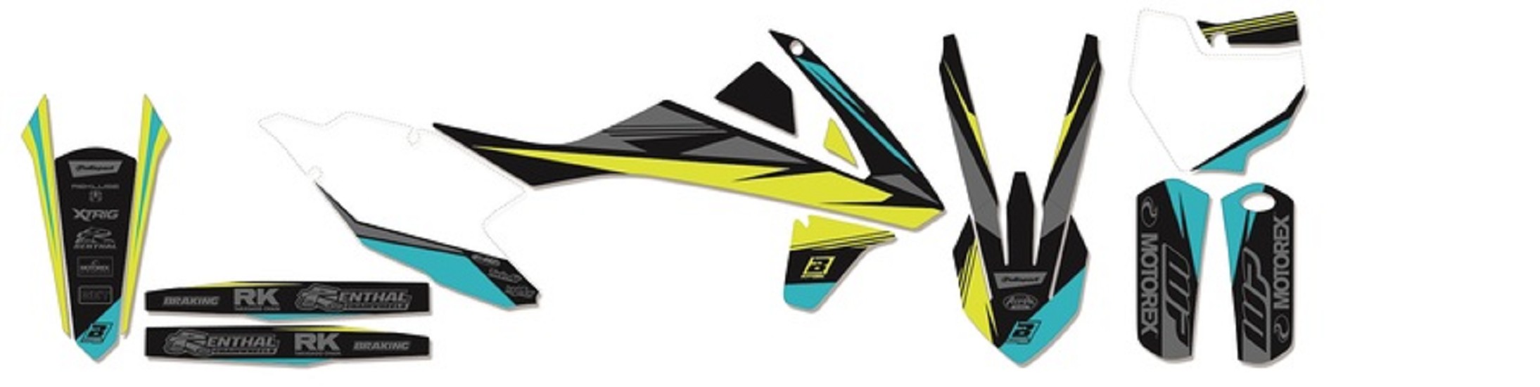 BLACKBIRD Stealth Yellow Deko-Kit passend für KTM