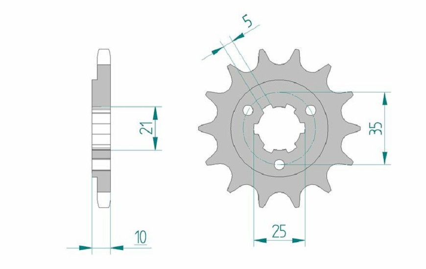 AFAM Standard Stahlritzel vorne 22602 - 525 AFAM Standard Stahlritzel vorne 22602 - 525