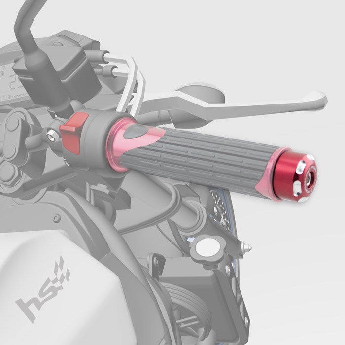 Lenkergewichte LOGO Alu 6061 rot