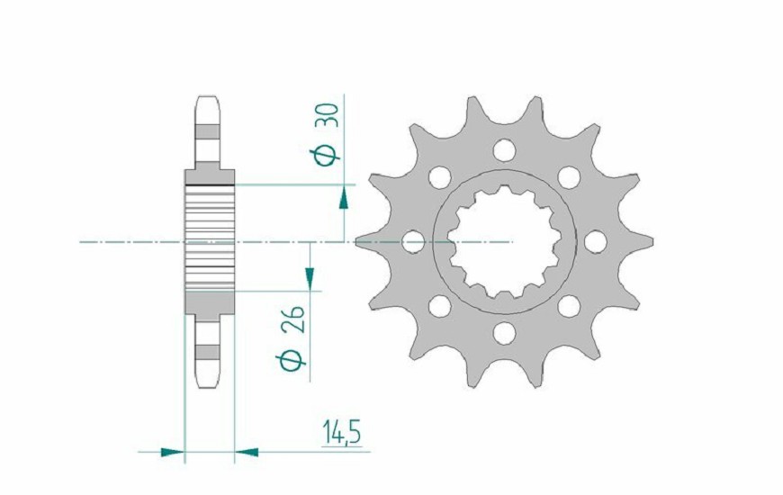 AFAM Standard Stahlritzel vorne 20609 - 525