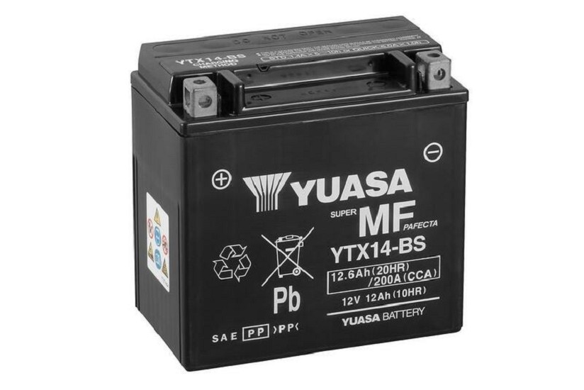 YUASA Wartungsfreie Batterie mit Säurepack - YTX14-BS