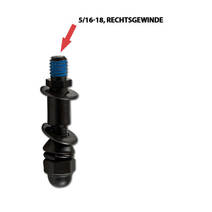 Spiegeladapter HD 5/16-18 M8-R schwarz