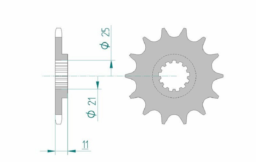 AFAM Standard Stahlritzel vorne 70600 - 520 AFAM Standard Stahlritzel vorne 64500 - 520