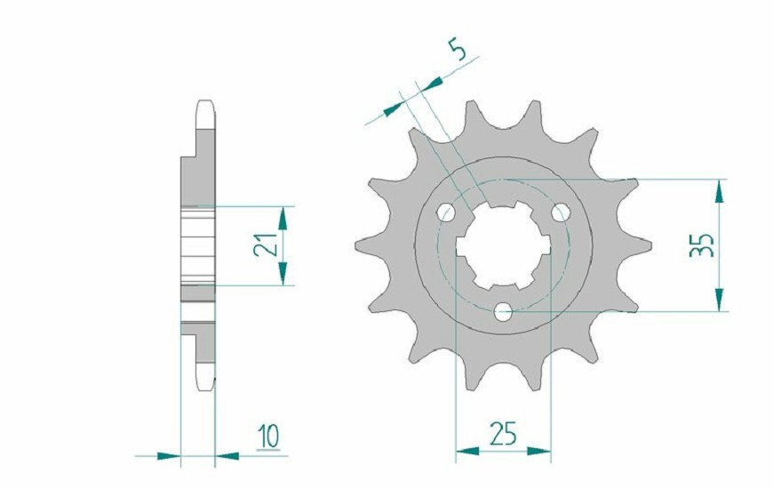 AFAM Standard Stahlritzel vorne 22600 - 520 AFAM Standard Stahlritzel vorne 22600 - 520