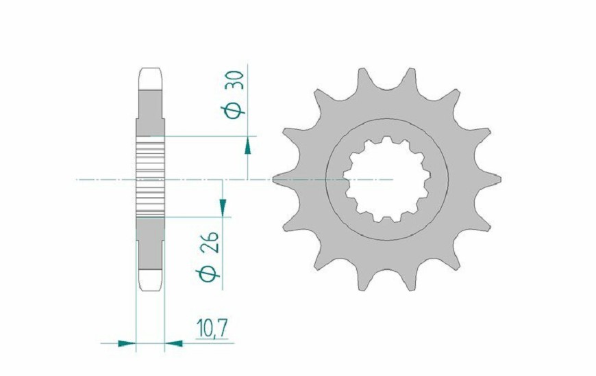 AFAM Standard Stahlritzel vorne 21801 - 530 AFAM Standard Stahlritzel vorne 21801 - 530
