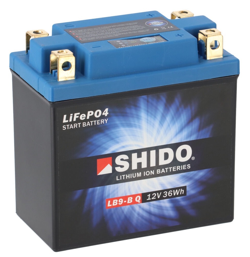Batterie SHIDO LB9-B Q Lithium Ion 12V/3Ah [134x75x134] CCA=180A