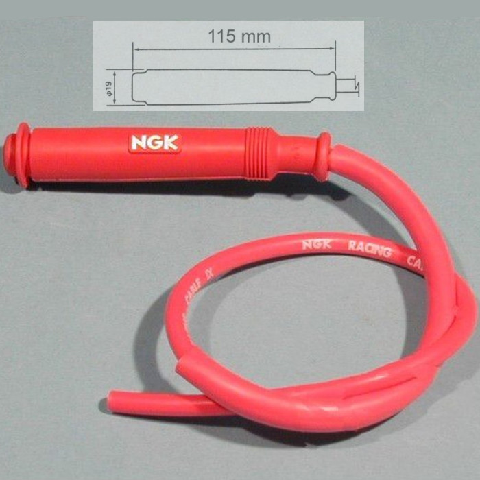 NGK Kabel mit Stecker Typ CR3 Racing rot NGK Kabel mit Stecker Typ CR3 Racing rot