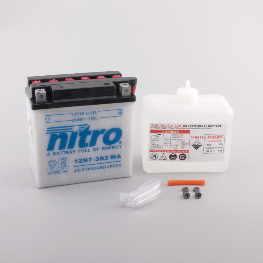 Batterie NITRO 12N7-3B-2 (CP) mit Säurepack 12V/7Ah [135x75x133] CCA=74A