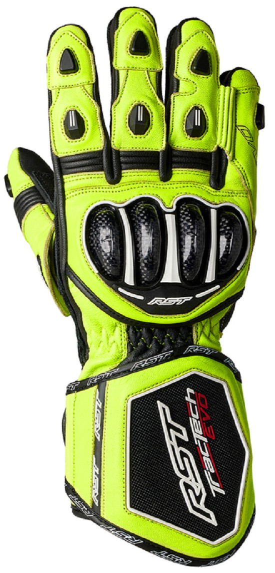 RST TracTech Evo 4 Leder Handschuhe - Neon Gelb/Schwarz RST TracTech Evo 4 Leder Handschuhe - Neon Gelb/Schwarz
