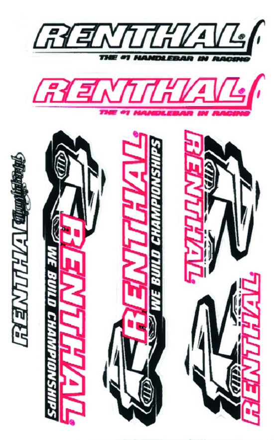 RENTHAL Aufkleber-Blatt RENTHAL Aufkleber-Blatt