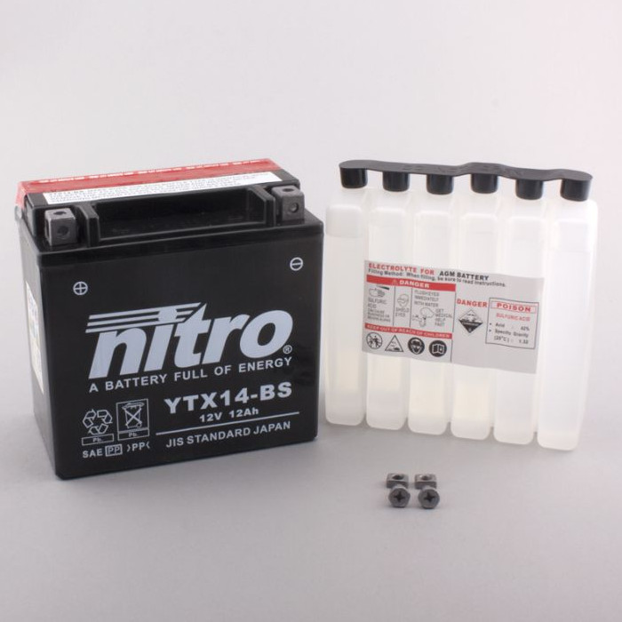 Batterie Nitro YTX14-BS 12AH MF Batterie Nitro YTX14-BS 12AH MF