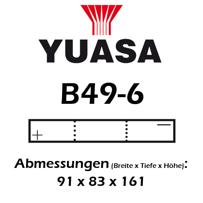 Batterie YUASA B49-6 8 AH
