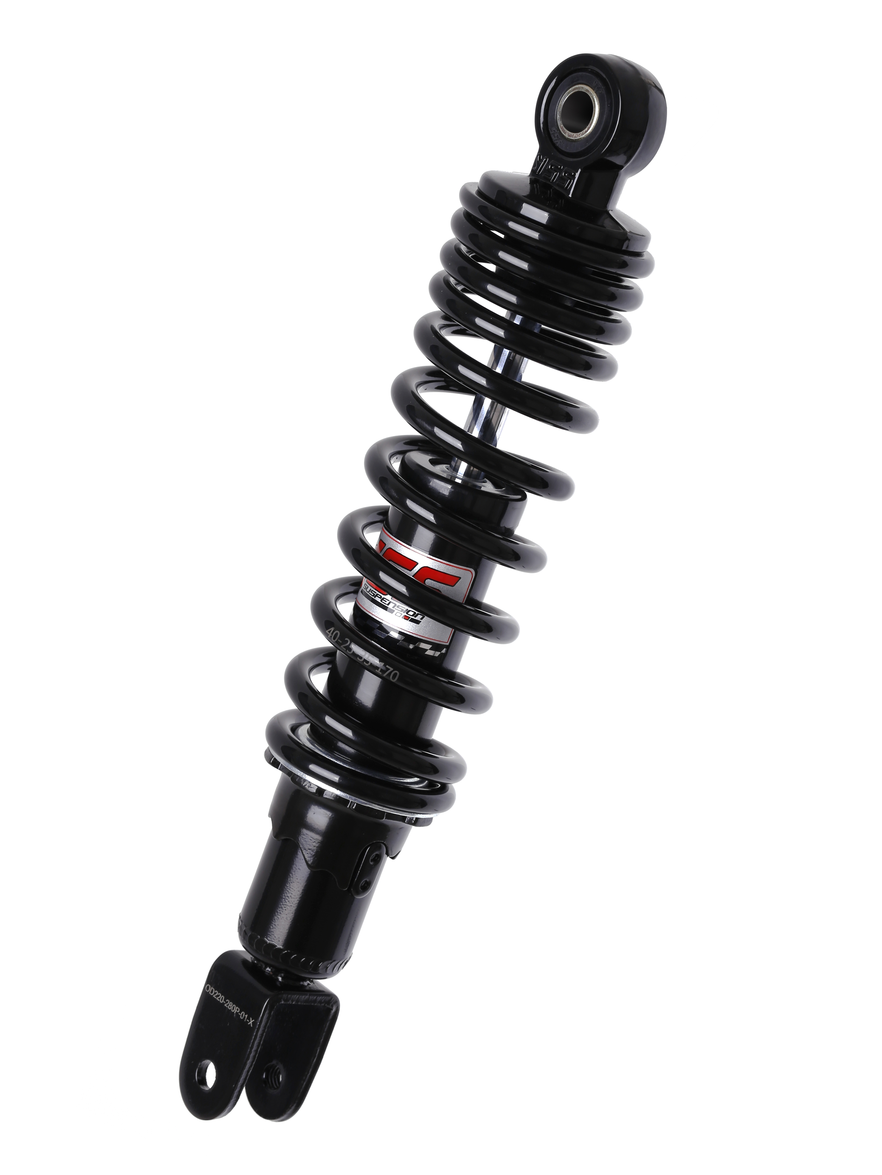 Federbein D220-Serie Mono hinten für 50er-Roller ATU/CPI/Generic/MBK/passend für Peugeot/passend für Yamaha OD220-280P-01-88