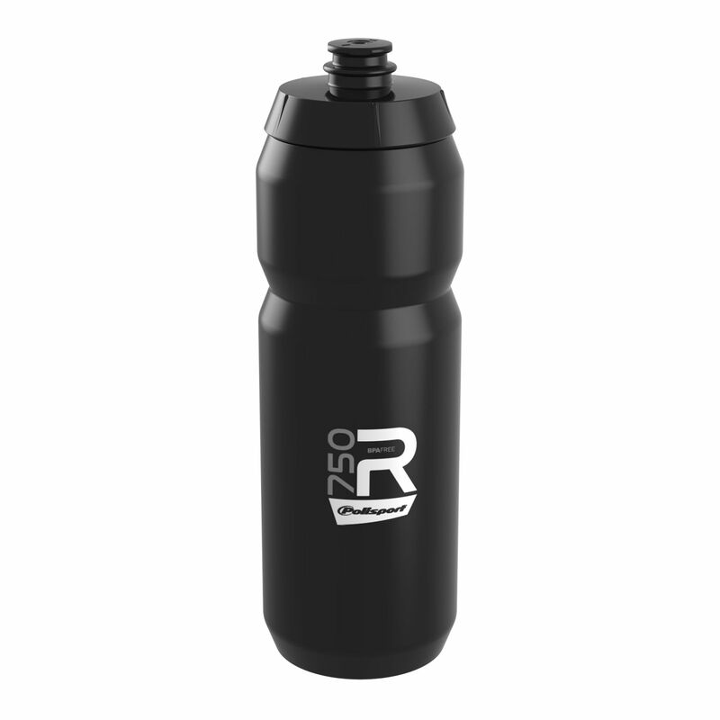 POLISPORT Water Bottle R750 Black Screw-On Cap 750ml
