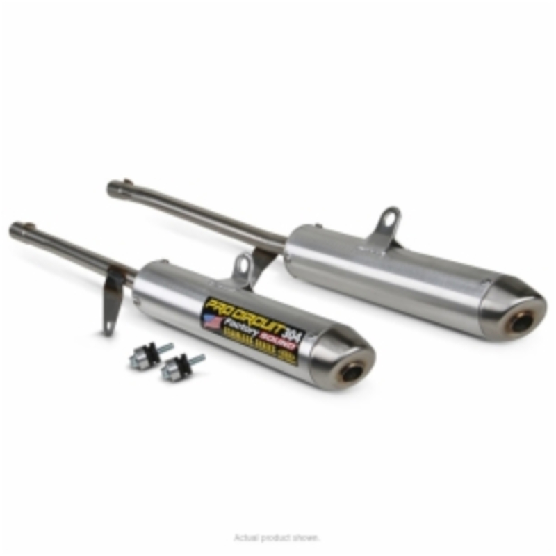 PRO CIRCUIT 304 Schalldämpfer gebürstetem Aluminium/Edelstahl Endkappe