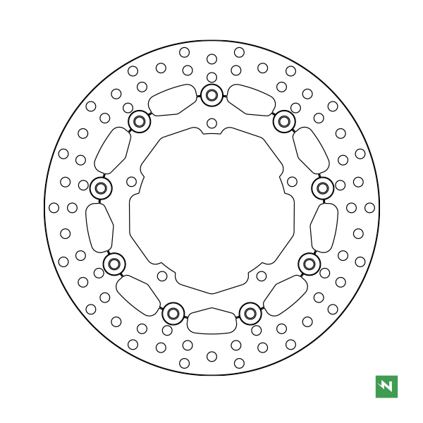 Bremsscheibe DF5311EFR (5 mm) ,schwimmend Ø aussen/innen: 298/132 mm, Lochkreis: 150 mm 5-Loch (8,5 mm) Bremsscheibe DF5311EFC (5 mm) ,schwimmend Ø aussen/innen: 298/132 mm, Lochkreis: 150 mm 5-Loch (8,5 mm)