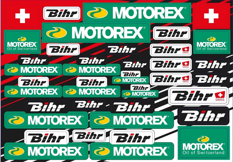 BLACKBIRD Motorex & Bihr Aufkleberbogen BLACKBIRD Motorex & Bihr Aufkleberbogen