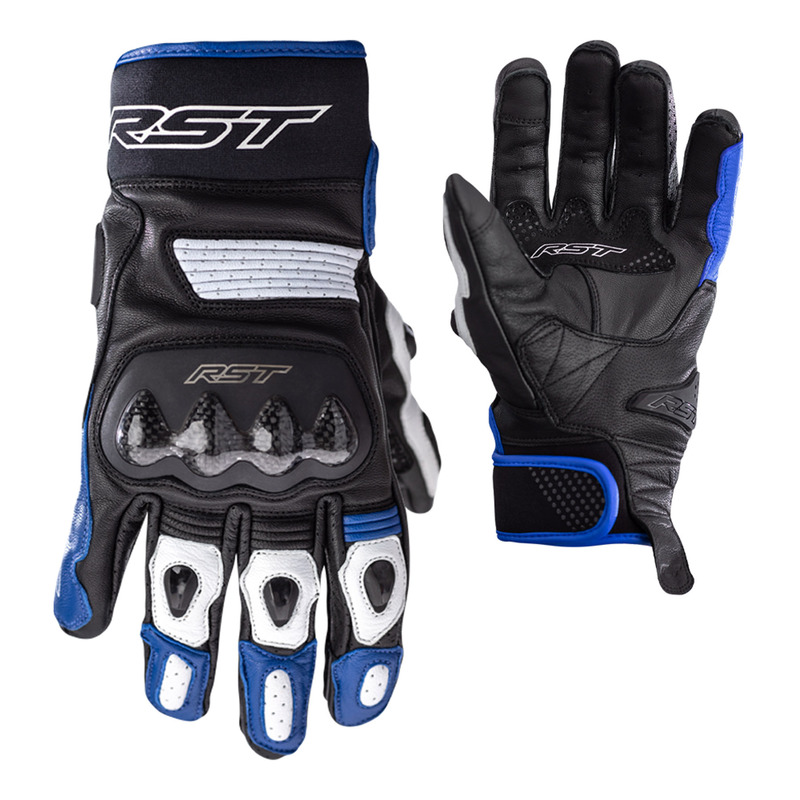 RST Freestyle II Handschuhe Leder Blau Größe S