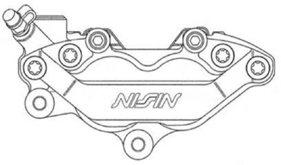 NISSIN 4-Kolben-Bremssattel rechts - Axial