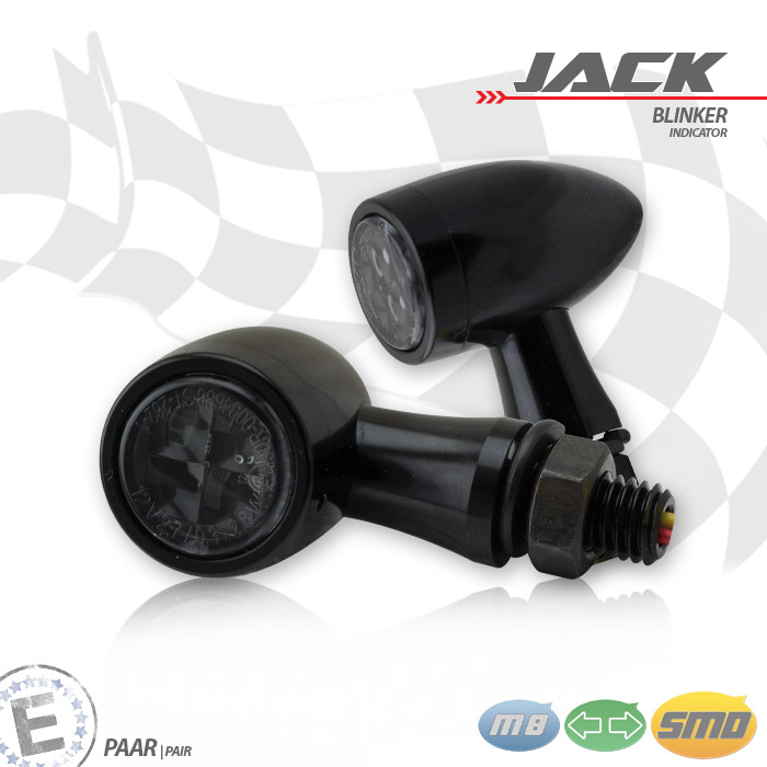 SMD-Blinkerset Jack schwarz Zierring schwarz
