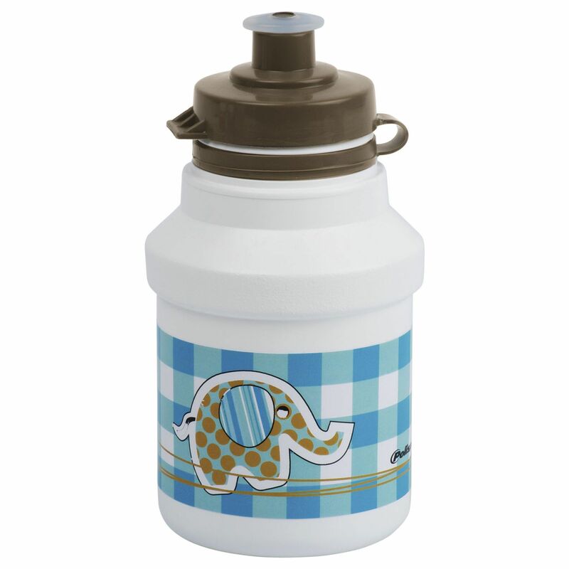 POLISPORT Water Bottle Elephant White Clip On Cap 350ml
