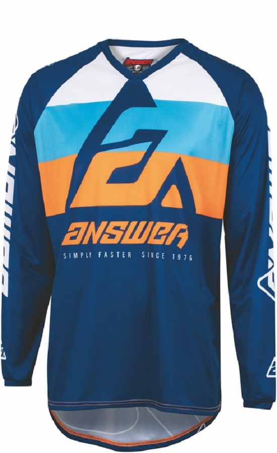 ANSWER Syncron CC Jersey - Blau/Hyper Orange/Schwarz/Weiß