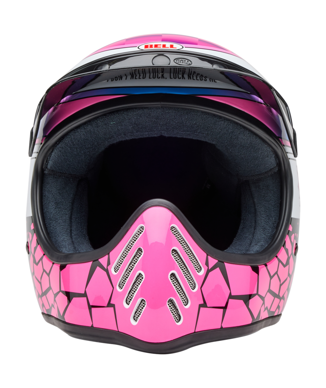 BELL Moto-3 Helm - Deathspray Gloss Pink Purple