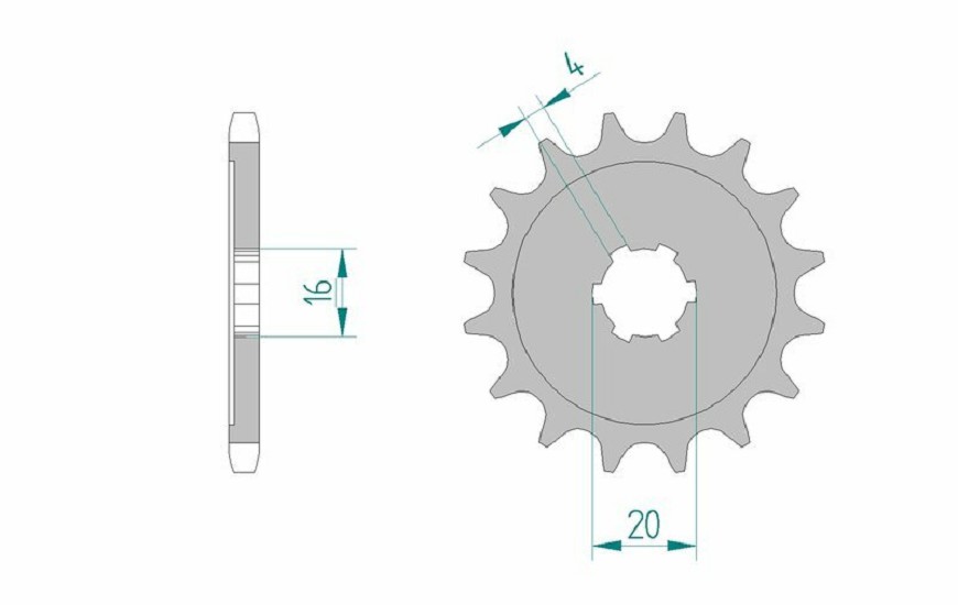 AFAM Standard Stahlritzel vorne 24100 - 428 AFAM Standard Stahlritzel vorne 24100 - 428