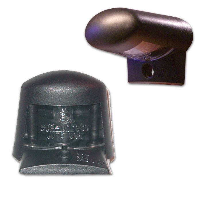 Kennzeichenbeleuchtung Oval ABS schwarz