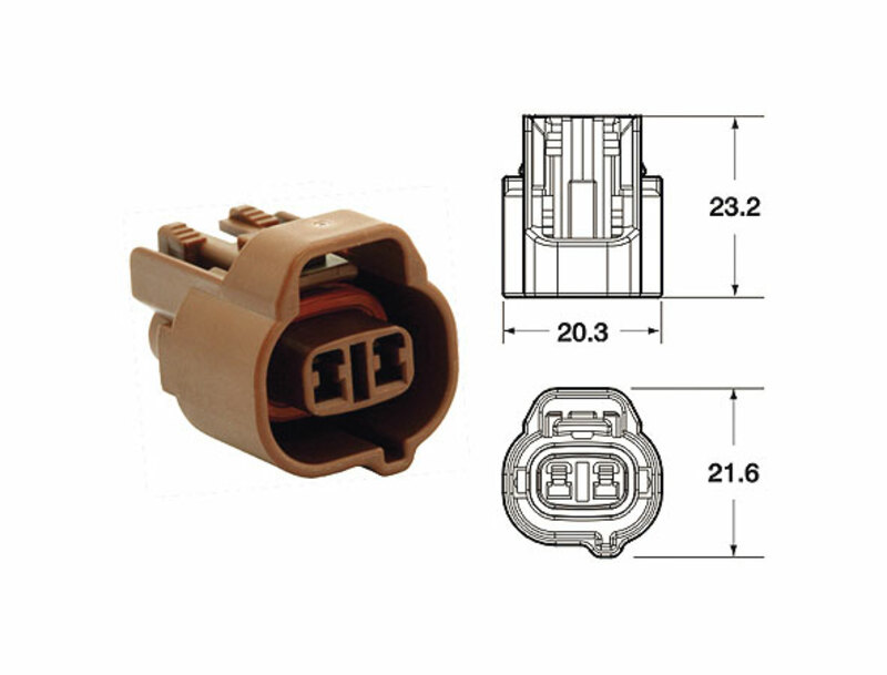 BIHR Steckverbinder weiblich Modell 090 SMTO OE 2-polig braun - 5 Stück