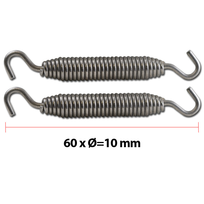 Auspuff-Federn Gesamtlänge: 60 x Ø=10mm Auspuff-Federn Gesamtlänge: 60 x Ø=10mm