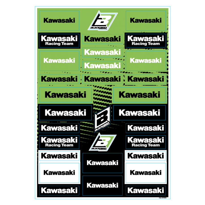 BLACKBIRD PVC-Aufkleberbogen - passend für Kawasaki