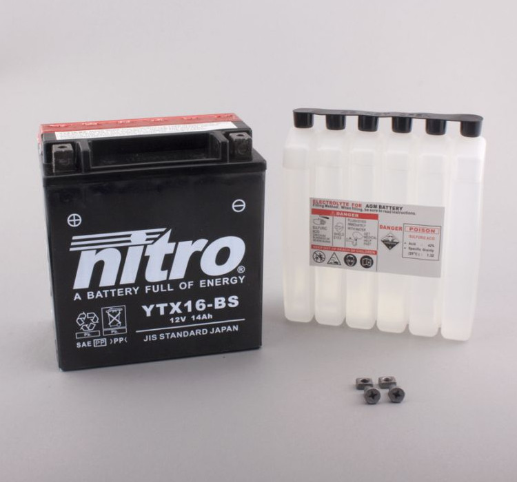 Batterie Nitro YTX16-BS 14AH MF