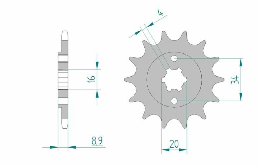 AFAM Standard Stahlritzel vorne 21300 - 520 AFAM Standard Stahlritzel vorne 21300 - 520