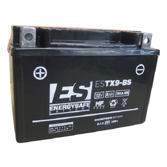 Batterie ENERGYSAFE ESTX9-BS (CP) mit Säurepack 12V/8AH (10 Std.) [152x88x106] CCA=110A (2 Jahre Garantie - s. Artikeltext)