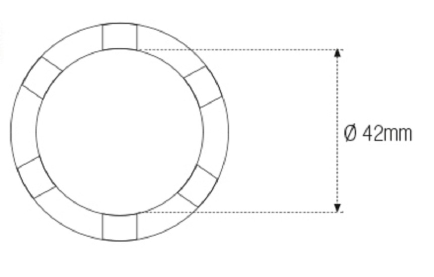 JMP Nutmuttern-Stecknuss für Lenkkopf Innen-Ø 42 mm 6 Haken passend für DUCATI
