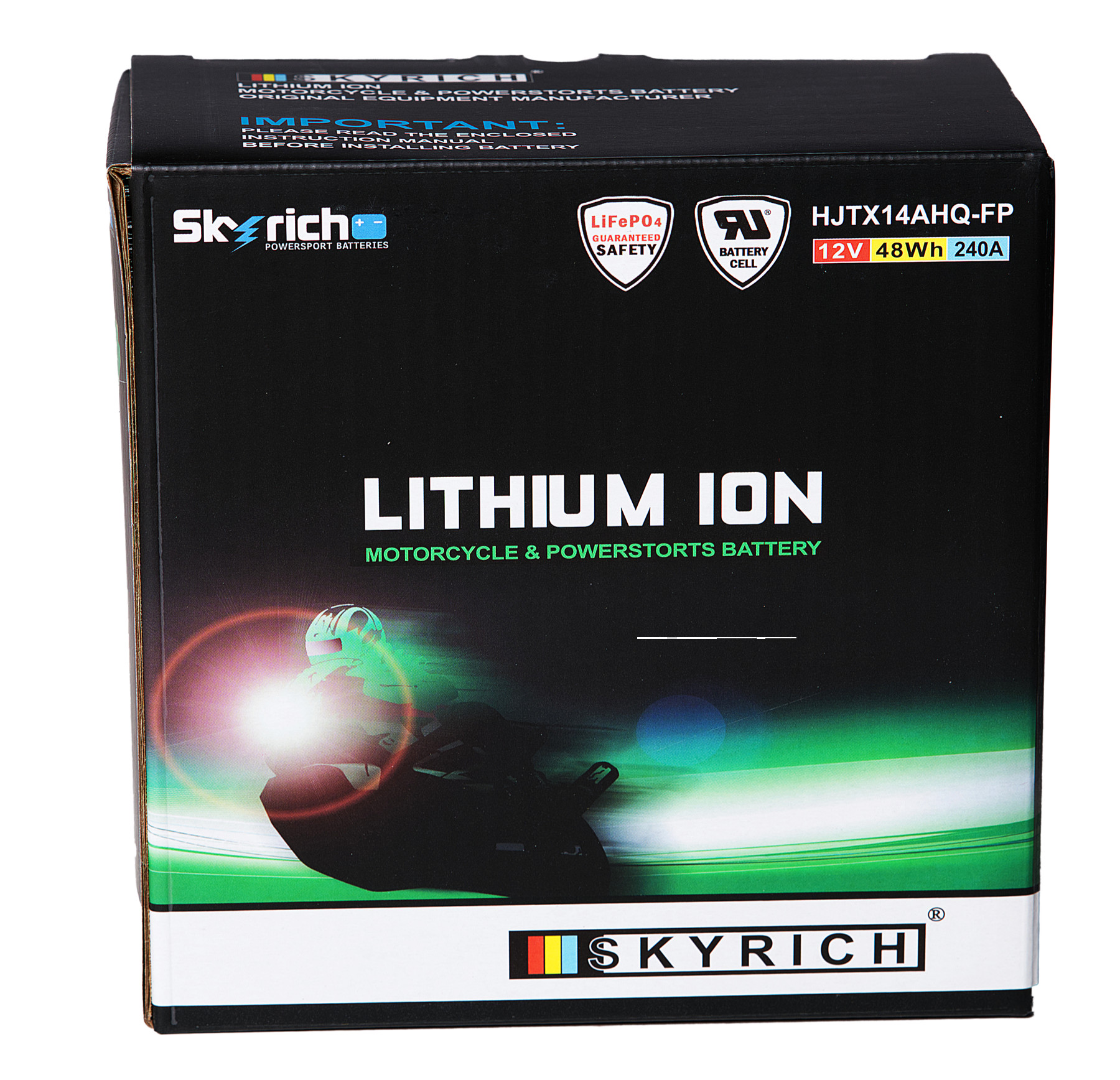 Batterie SKYRICH HJTX14AHQ-FP [134x75x133] 12,8V/4AH (10 Std.), 48 Wh, CCA: 240