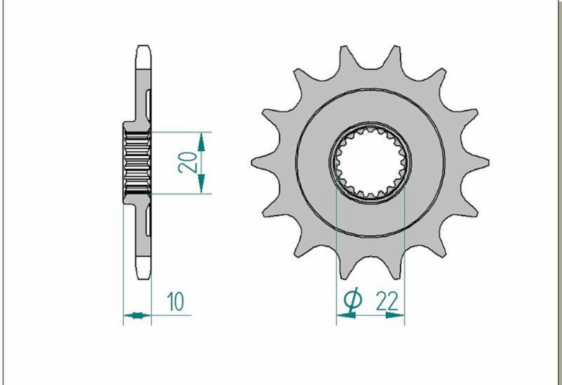 AFAM Standard Stahlritzel vorne 43302 - 520 AFAM Standard Stahlritzel vorne 43302 - 520