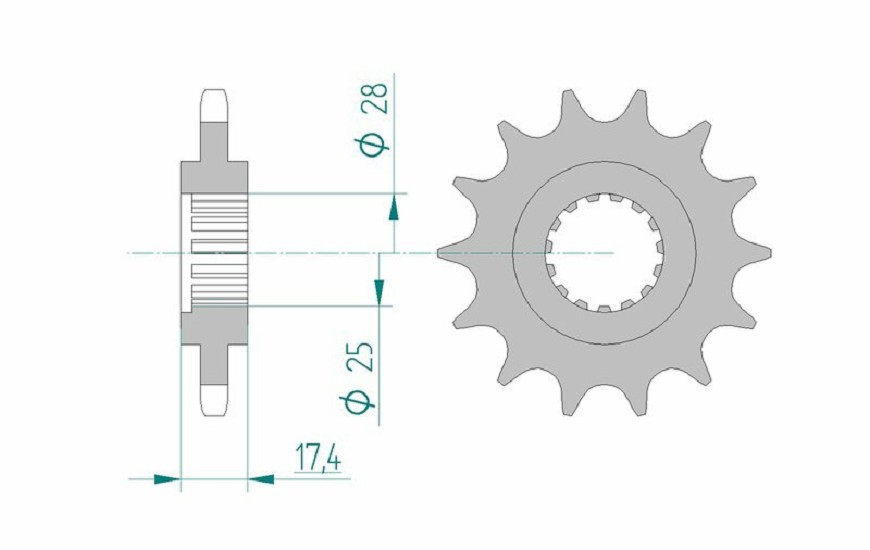 AFAM Standard Stahlritzel vorne 91800 - 525