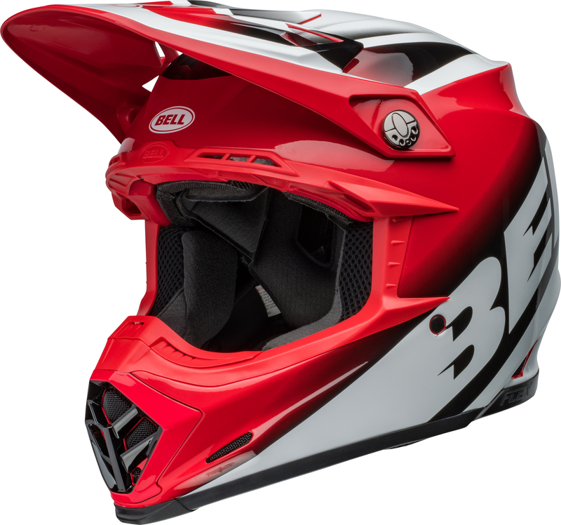 BELL Moto-9S Flex Helm - Rail Gloss Red/White BELL Moto-9S Flex Helm - Rail Gloss Red/White