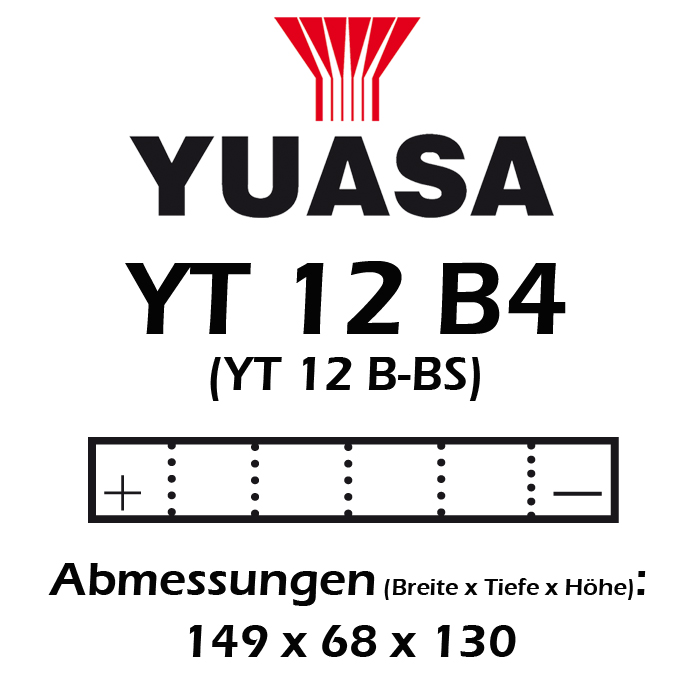 Batterie YUASA YT12B-BS 10 AH MF