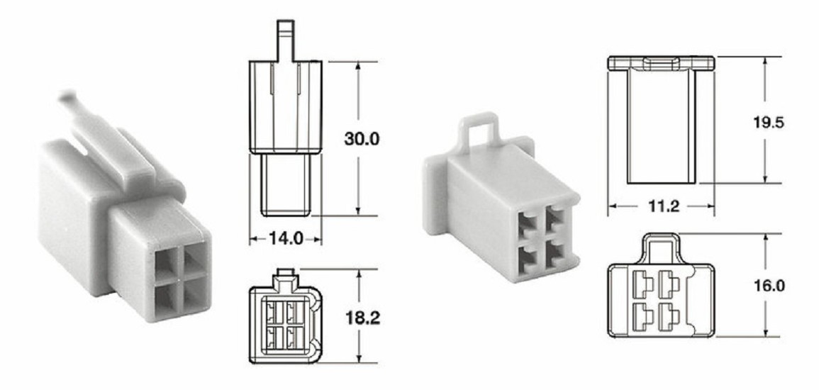 BIHR Satz Steckverbinder 110 ML OE 4-polig Ø 0,5mm²/0,85 mm² - 5 komplette Sätze BIHR Satz Steckverbinder 110 ML OE 4-polig Ø 0,5mm²/0,85 mm² - 5 komplette Sätze