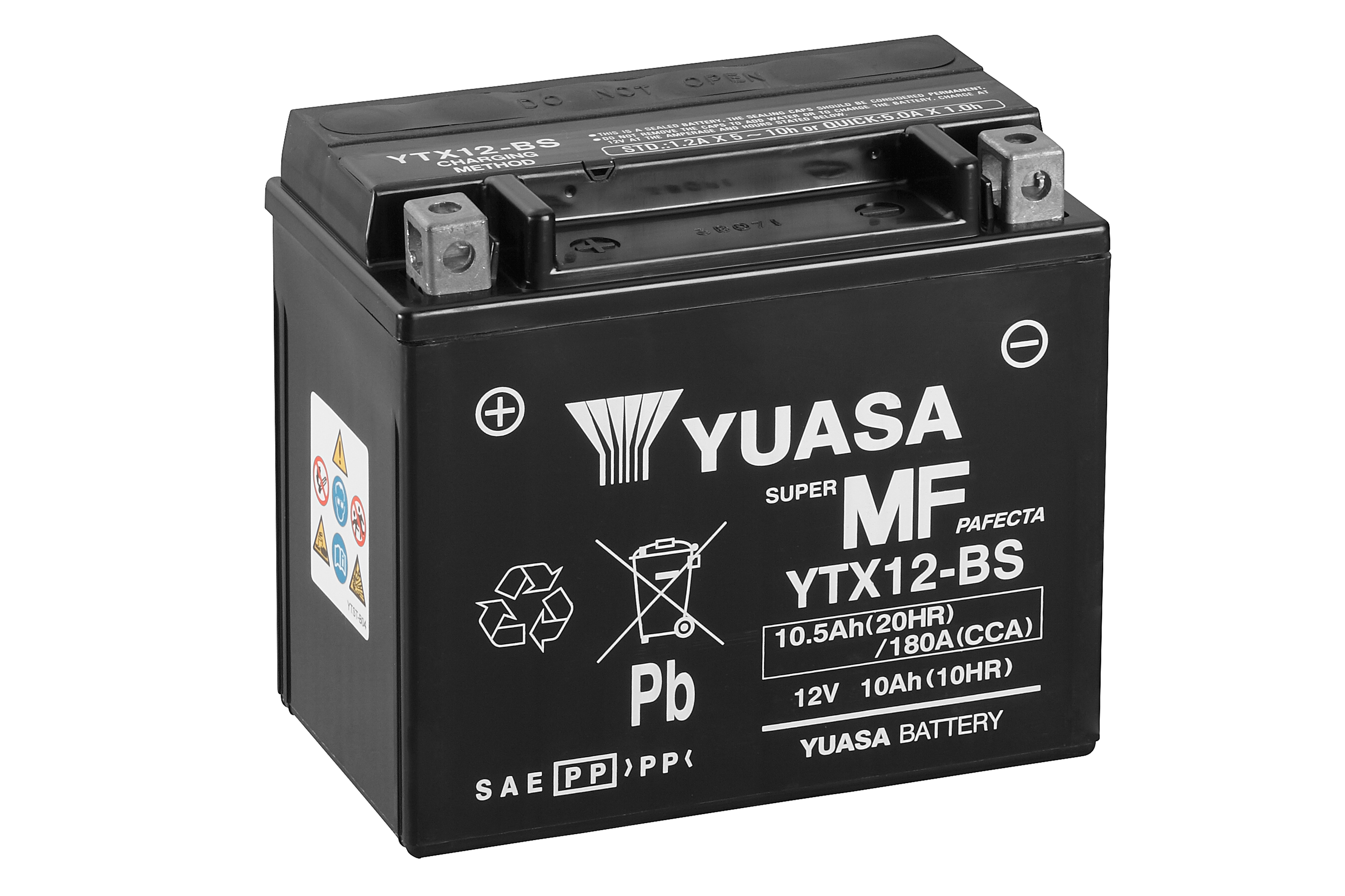 Batterie YUASA YTX12 (WC) AGM / Gel 12V/10AH (10 Std.) [150x87x130] CCA=180A